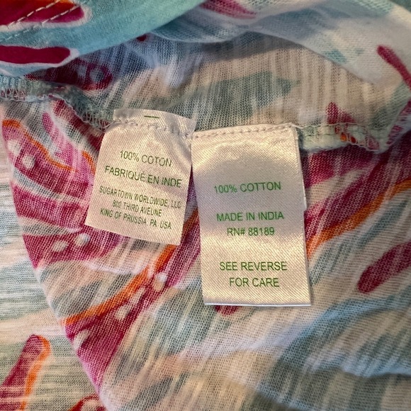 Lilly Pulitzer Underwater Escape Coral Reef Essie Tank Top Sleeveless Women's M - Picture 7 of 8